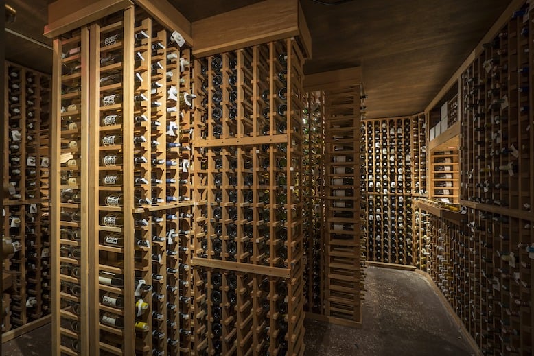 Crystal Springs wine cellar 