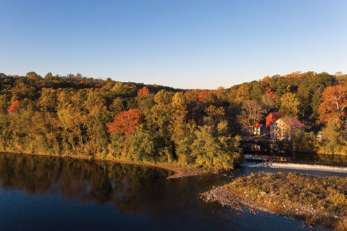 The Prallsville Mills along the Delaware River in Stockton.