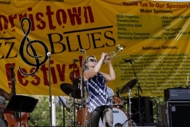 Trumpeter Bria Skonberg performs at the Morristown Jazz & Blues Festivals