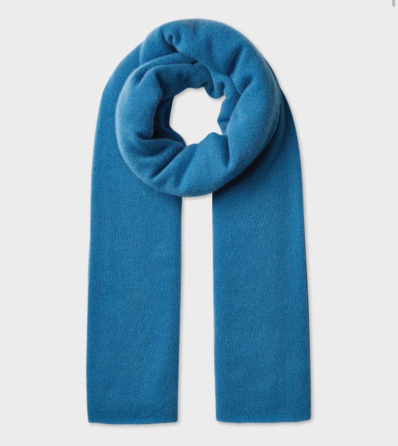 Blue cashmere wrap from White + Warren