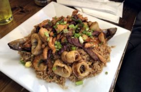 Fried rice with chicken, beef and seafood at D'Carbon in Paterson