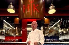 Chef James Avery on the "Hell's Kitchen" set