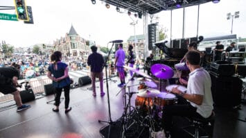 musicians on a stage in Montclair