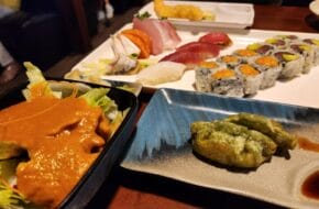 Assorted plates and sushi from Miga Sushi in Livingston