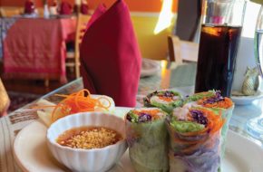 A platter of summer rolls at Muang Thai in Red Bank.