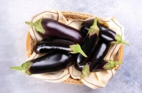 Basket of eggplant