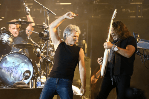 Bon Jovi performing