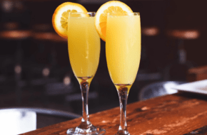 Mimosas in glasses