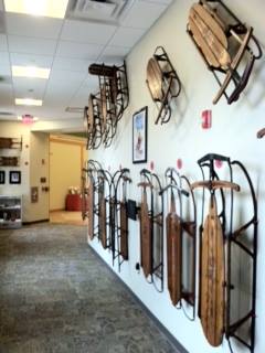 Inside of the Flexible Flyer Sled Museum in Moorestown. 