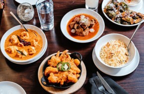 Assorted dishes at IndeBlue in Cherry Hill