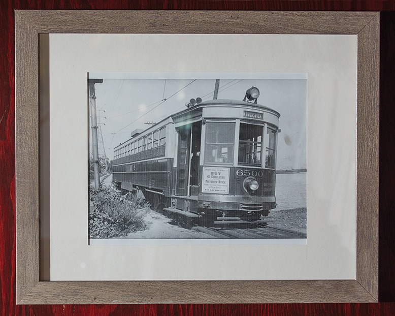 A print of the original trolley in service some 100 years ago.