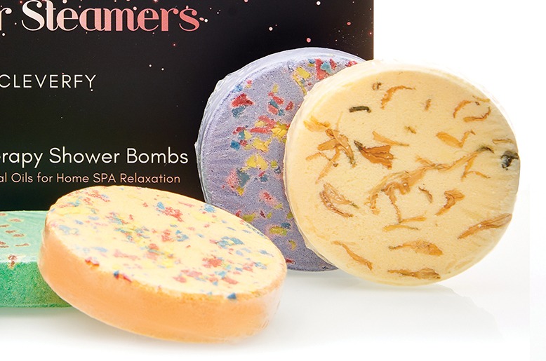 Circular shower bombs.