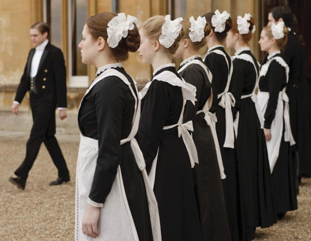 Servants in a scene from TV's "Downton Abbey."