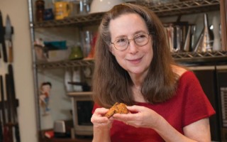 Rose Levy Beranbaum savors a Luxury Oatmeal cookie from her new book.
