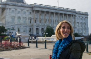 Dana Bash arrives at the Capitol building in Washington.