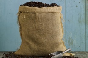 A sack of delicious coffee beans.