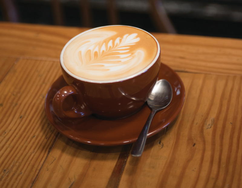 A New Leaf: Inscribed in a cappuccino's crema at Turnstile Coffee in Belmar.