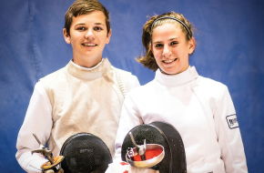 NJ fencing standouts Ross Monteith and Katie Vella.