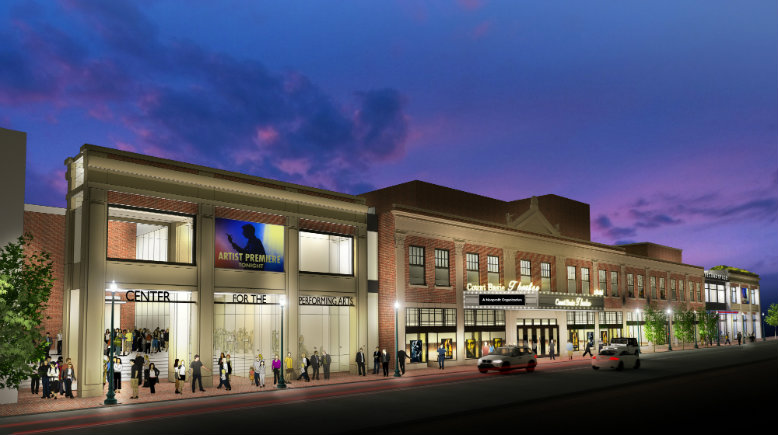 Rendering of the remodeled Count Basie Theatre. Courtesy of the Count Basie Theatre