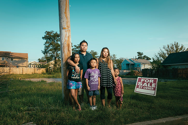 The Volante family tried to save their Union Beach home after Hurricane Sandy, but gave up and moved to Belford. Their Union Beach house was razed and the property is sdtill for sale.
