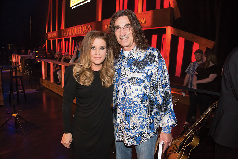 Ricard Sterban and Lisa Marie Pressley at the Grand Ole Opry.