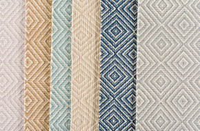 Available in six scrumptious colorways, this diamond pattern by Stark is classically cool.