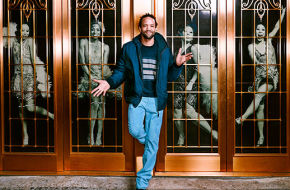 Savion Glover takes a breather from rehearsals for the new Broadway show Shuffle Along at the Music Box Theatre. Glover is choreographing the revival of the 1920s-era musical.