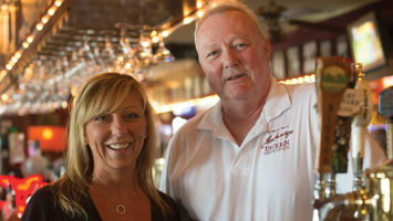 Anchorage chef/owner Don Mahoney with longtime bartender Nancy Johnson.
