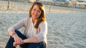 "I wanted it to be a book to sit down with, pour a glass of wine, read recipes and stories and daydream about the Shore," said Deborah Smith, near her Point Pleasant Beach home.