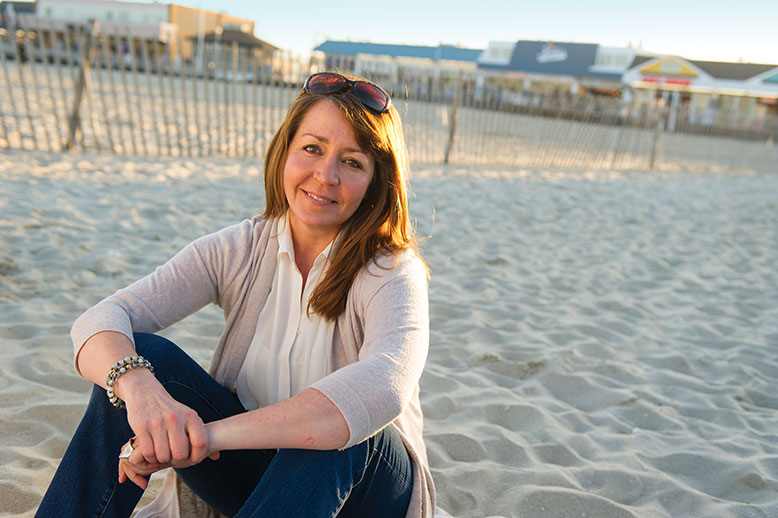 "I wanted it to be a book to sit down with, pour a glass of wine, read recipes and stories and daydream about the Shore," said Deborah Smith, near her Point Pleasant Beach home.