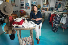 Wendy Dinneen culls her hip women's apparel, menswear, children's items and accessories from around the world. The addition of reading material is a nod to the community vibe being cultivated to rebuild Sandy-ravaged Bay Head.