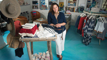 Wendy Dinneen culls her hip women's apparel, menswear, children's items and accessories from around the world. The addition of reading material is a nod to the community vibe being cultivated to rebuild Sandy-ravaged Bay Head.