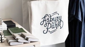 The limited-edition Asbury Park screen printed bag is available in the boardwalk pop-up shop.