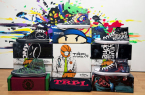 The TRPL Threat sneaker line “Hip Hop Vol. 1” tributes iconic hip hop artists Naughty By Nature, Genius GZA, Duck Down Music, Onyx, Public Enemy and Brand Nubian.