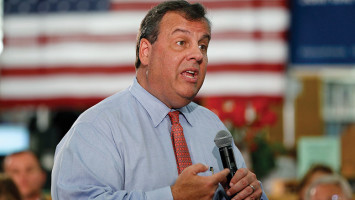 Governor Chris Christie presents his school-funding proposal at a public forum in June in Wall Township, one of the many communities that could see tax cuts under the plan.