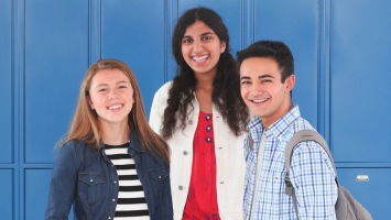 Seniors Kate Purschke, Nishita Sinha and Eric Davis have plenty to smile about. Their school topped our ranking.