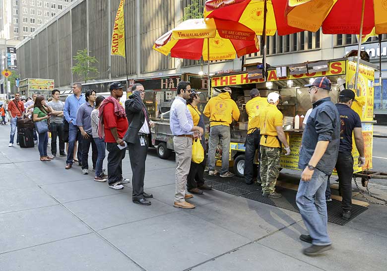 A Halal Guys food cart in Manhattan. Photo: Courtesy Halal Guys