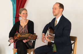 Bronwyn Bird performs on a Swedish nyckelharpa with her guitarist husband, Justin Nawn.