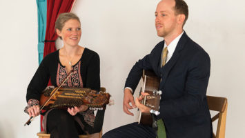 Bronwyn Bird performs on a Swedish nyckelharpa with her guitarist husband, Justin Nawn.