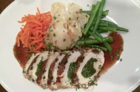 Chicken roulade at O Bistro Francais in Red Bank. Photo: Andrea Clurfeld