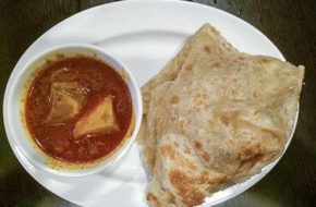 Roti Canai at Coco Malaysian and Thai restaurant in Edison, New Jersey.