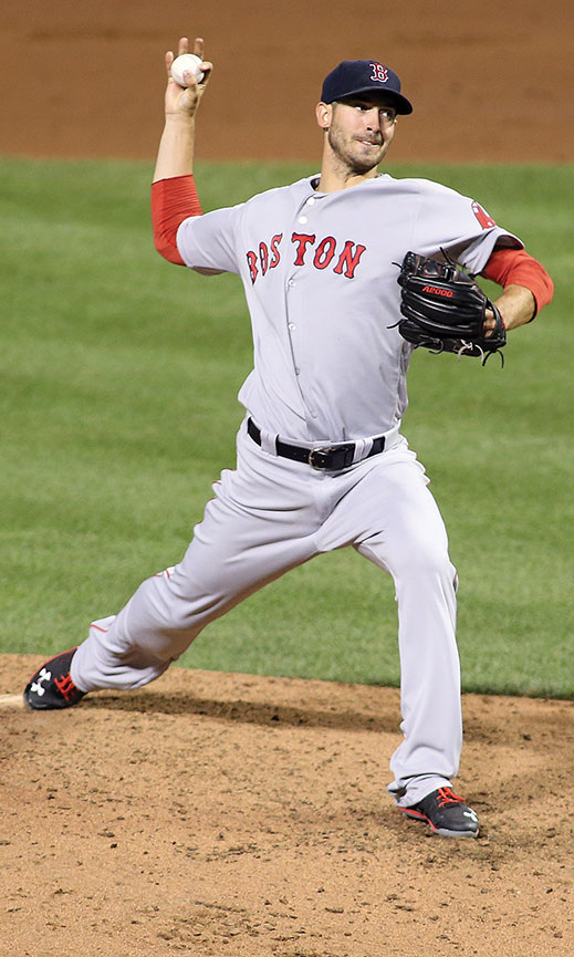 Breakout star Rick Porcello fires a pitch last season for the Boston Red Sox.