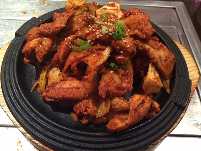 Pork with kimchi tofu