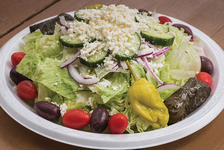 Greek salad from Opa Gyros & Crépes.