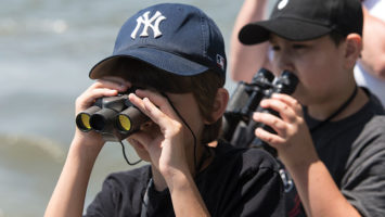 Cape May Whale Watcher passengers stay on the lookout for marine life.