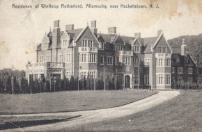 Rutherfurd Hall depicted on a post card, circa 1906.