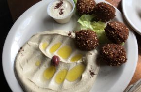 The falafel and hummus combo