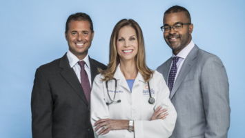 From left, Dr. Christopher J. Spagnuola, Orthopedic surgery; Dr. Ellen R. Sher, Allergy & immunology; Dr. Charles F. Morgan, Pediatric ophthalmology.