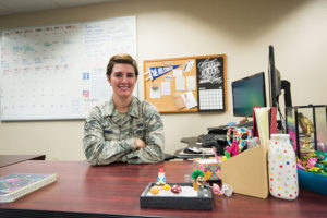 Among other duties, Air Force Staff Sergeant Sydney Manning, maintains the JB MDL page on Facebook. She likens her role to any other “nine-to-five job.”