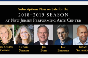 James Comey, Jay Leno, Gloria Steinem and Jeb Bush are among the distinguished personalities coming to New Jersey Performing Arts Center during the 2018/2019 season of The New Jersey Speakers Series